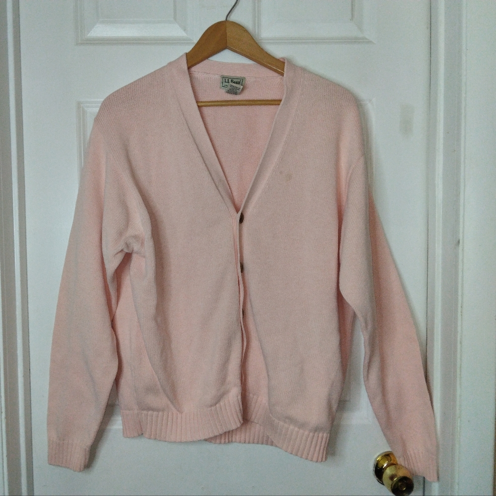 LL Bean Button Up Cardigan Size L - Picture 2 of 11
